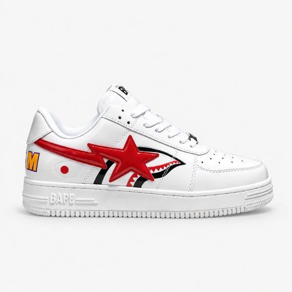 BAPE Sta Low Shark Blanco