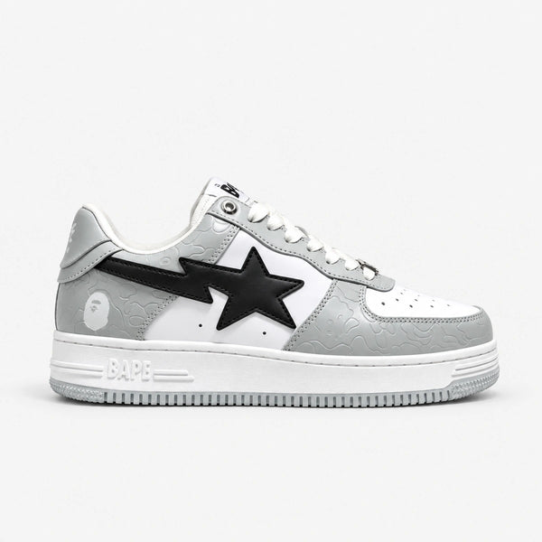 BAPE Sta Low Gris Blanco Negro