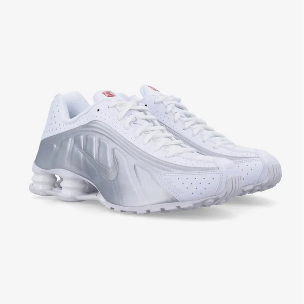 NIKE Shox R4 Blanco Plateado