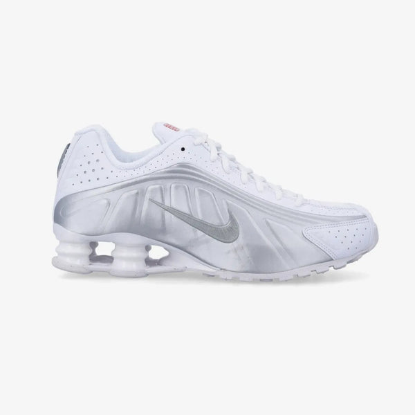 NIKE Shox R4 Blanco Plateado