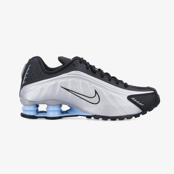 NIKE Shox R4 Plateado Negro Azul