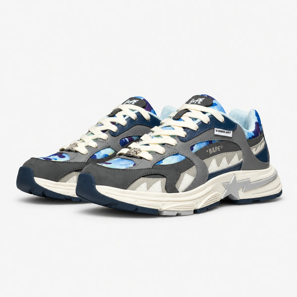 BAPE Shark Sta Low Azul Gris Blanco
