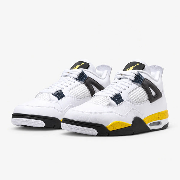 JORDAN RETRO 4 Blanco Amarillo Negro
