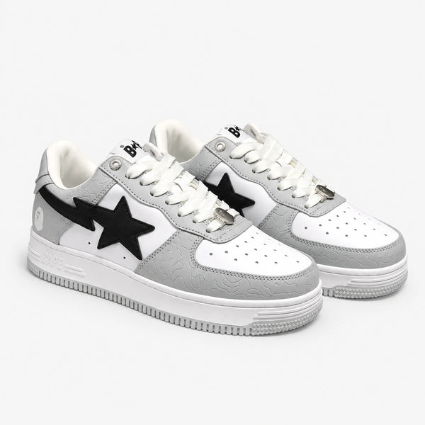 BAPE Sta Low Gris Blanco Negro