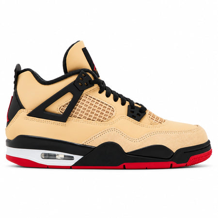 JORDAN RETRO 4 Beige Negro Rojo