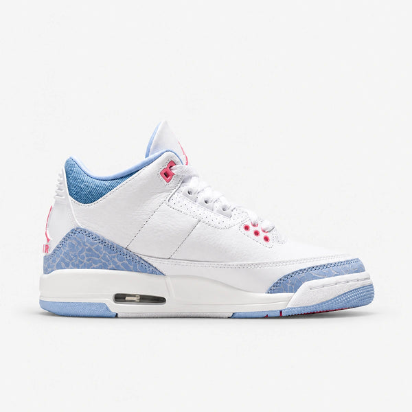 JORDAN RETRO 3 Blanco Azul Rosa