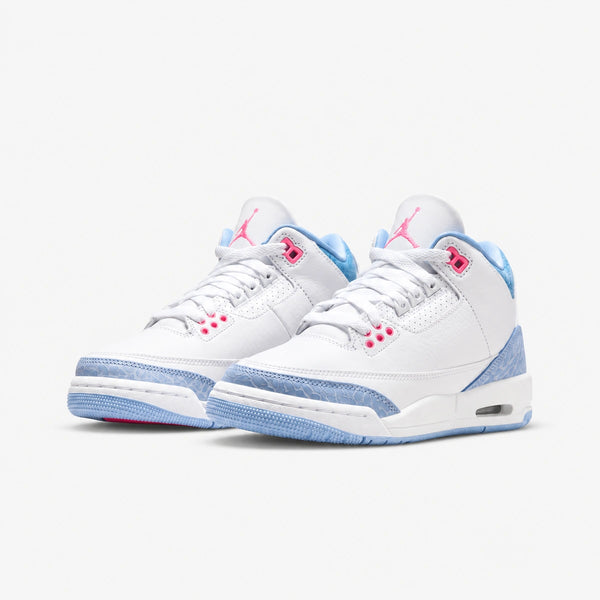 JORDAN RETRO 3 Blanco Azul Rosa