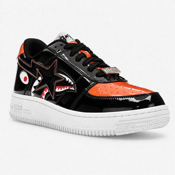 BAPE Sta Low Shark Negro Naranja