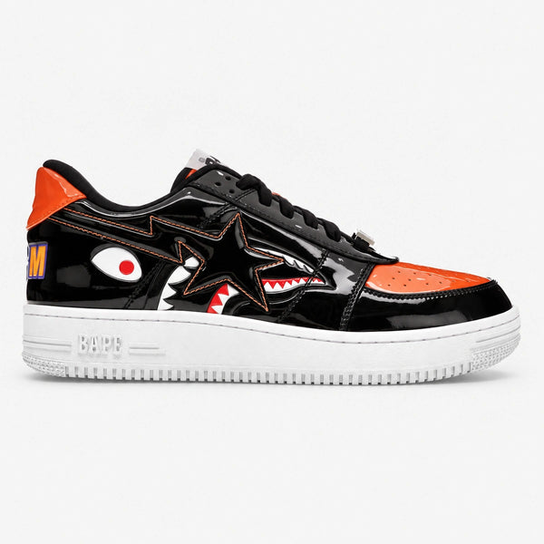 BAPE Sta Low Shark Negro Naranja